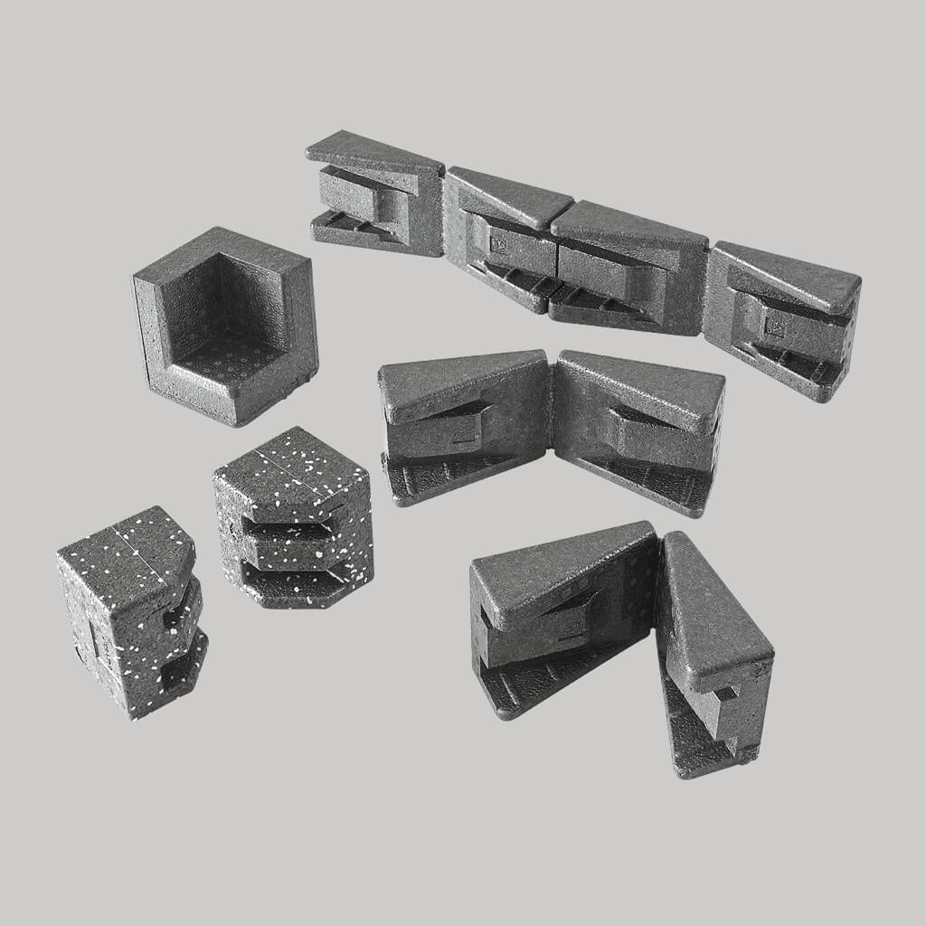 Auswahl verschiedener EPP-Möbelschutzecken